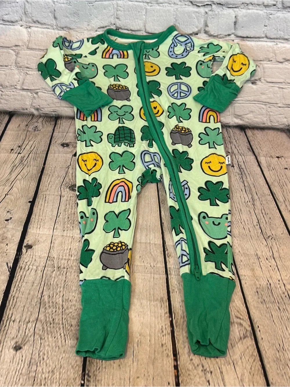 Little Sleepies St. Patricks Day Bamboo Zippie Romper